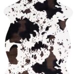 Cow Print Rug 110cmx75cm Faux Cowhide Area Carpet Animal Print Mat for Living Room Bedroom Non-Slip (Cow,Small)