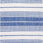 Eco Friendly Hand Woven & Reversible Cotton Stripe Rag Rug 100% Recycled Cotton Area Rug for Living Room Kitchen Entryway 2x3' (Steel Blue & White)
