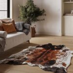 Faux Cowhide Rug – Original Brown (Oversized) | 6.2ft x 8.2ft | Triple-Layer Support | Ultra-Soft Pile | Hand-Cut, Faux Suede No-Slip Backing | Western Rug | Cow Hide Animal Print