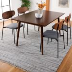 Area Rug - 8' x 10', Grey, Handmade Boho Stripe Cotton, Ideal for High Traffic Areas in Living Room, Bedroom (RAR121A)