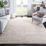 Area Rug - 8' x 10', Beige, Non-Shedding & Easy Care, 2-inch Thick Ideal for High Traffic Areas in Living Room, Bedroom