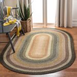 Area Rug - 5' x 8' Oval, Multi Color, Handmade, Country Cottage Design, Reversible, Ideal for High Traffic Areas in Entryway, Living Room, Bedroom